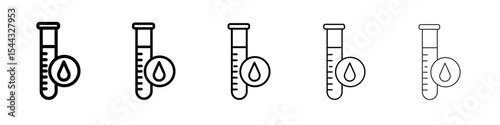 Laboratory test icon black and white vector sign