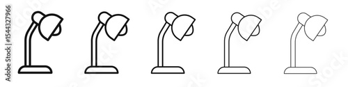 Lamp icon black and white vector sign