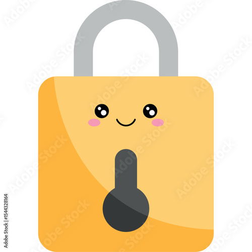 Flat E-commerce Security Lock Icon
