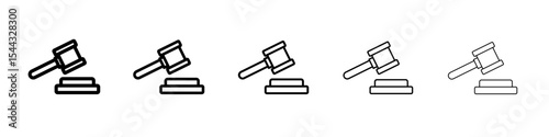 Law icon black and white vector sign