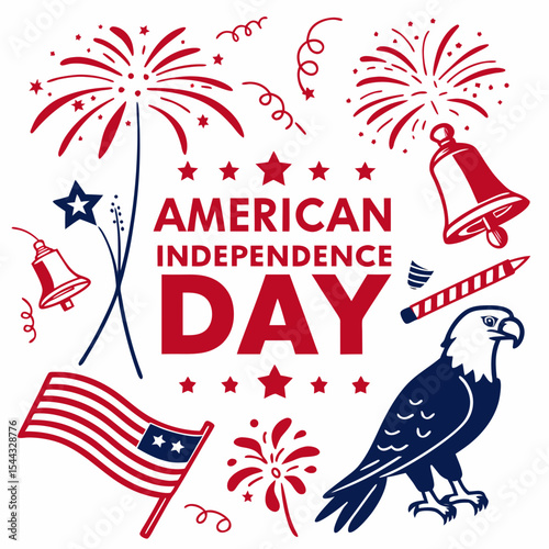 American independence day vector illustration