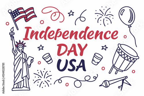 American independence day vector illustration