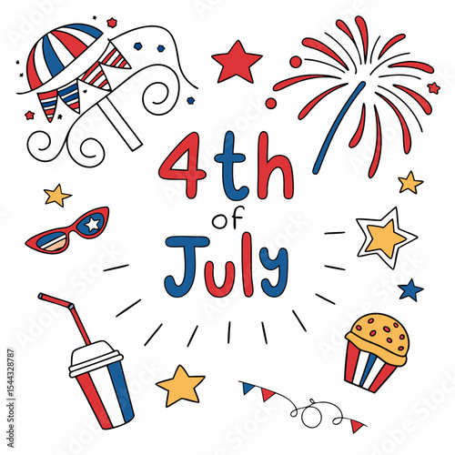 American independence day vector illustration