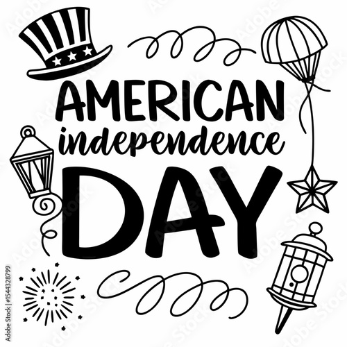 American independence day vector illustration