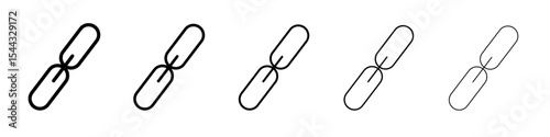 Link chain icon black and white vector sign