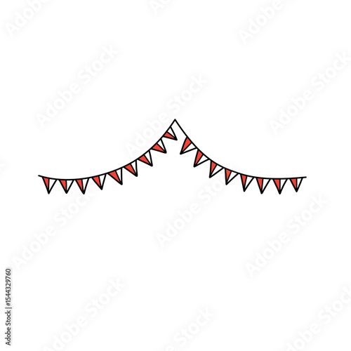 red and white flag decoration