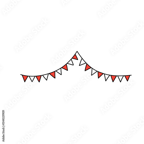 red and white flag decoration