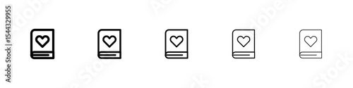 Love story icon black and white vector sign
