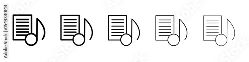 Lyrics icon black and white vector sign