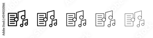 Lyrics icon black and white vector sign