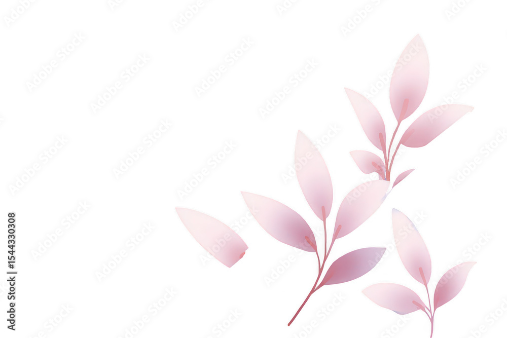 Naklejka premium Pink Floral Branch Design
