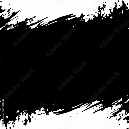 Chaotic Black and White Abstract Ink Splatter Texture with Dramatic High Contrast