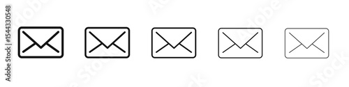 Mail Icon black and white vector sign