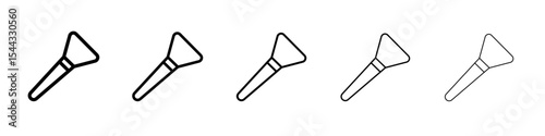 makeup brush icon black and white vector sign