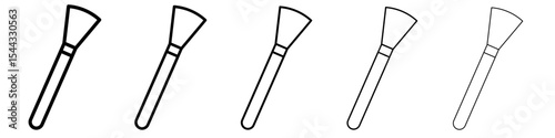 makeup brush icon black and white vector sign