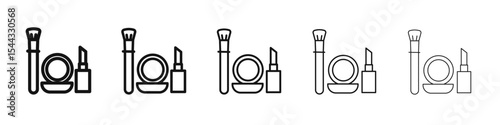 makeup icon black and white vector sign