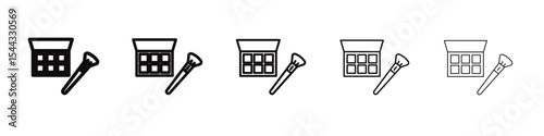 makeup icon black and white vector sign