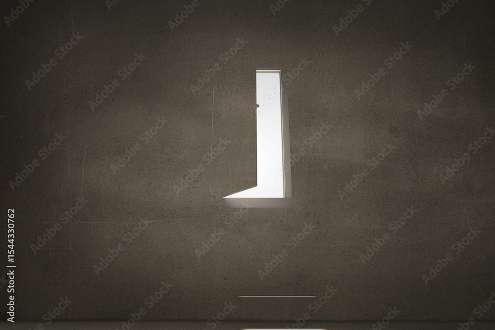 Naklejka premium Door opening revealing light