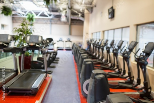 Exercise equipment in gym