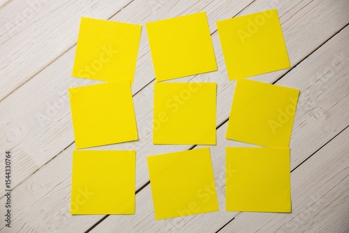 Directly above shot of yellow papers