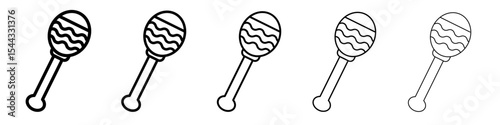 Maracas icon black and white vector sign