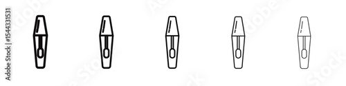 Mascara brush icon black and white vector sign