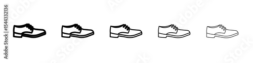 Men Shoes Icon black and white vector sign