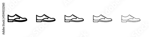 Men Shoes Icon black and white vector sign