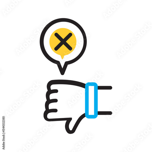 Vector multi color icon for Disagree