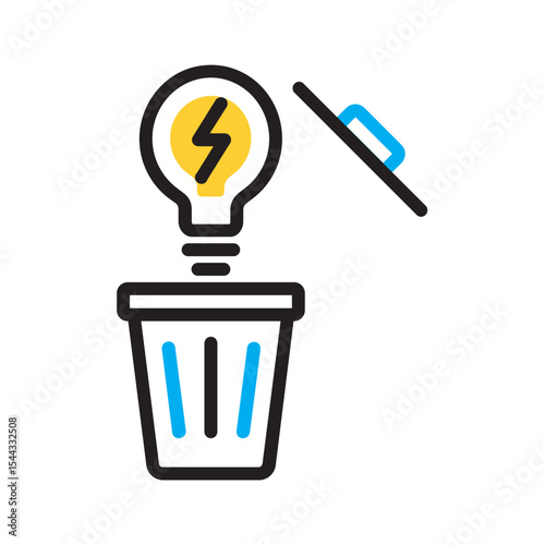 Vector multi color icon for Waste energy