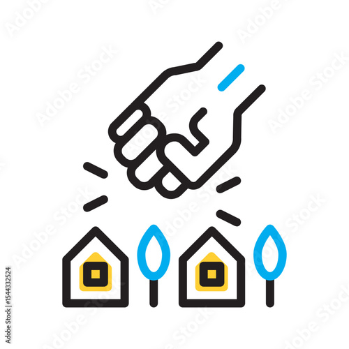 Vector multi color icon for Belittle