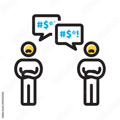 Vector multi color icon for Conflict