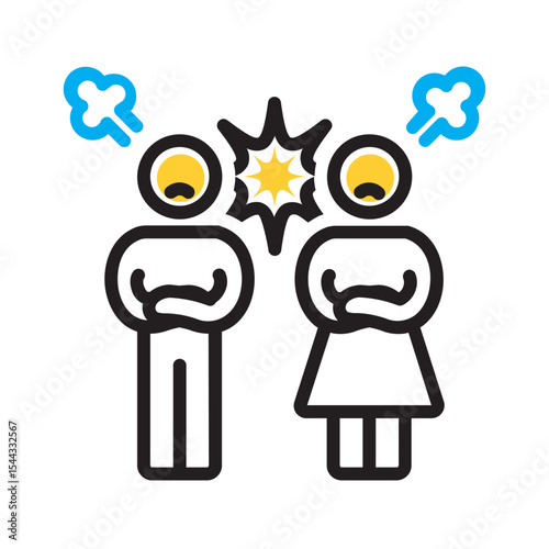 Vector multi color icon for Contentious