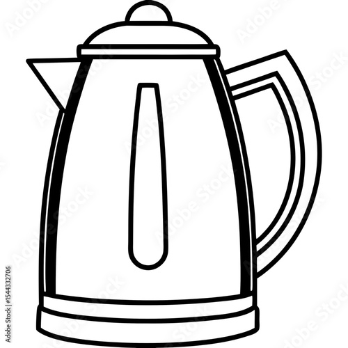 White Background Electric Kettle Design