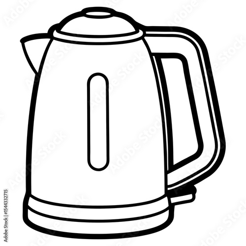 White Background Electric Kettle Design