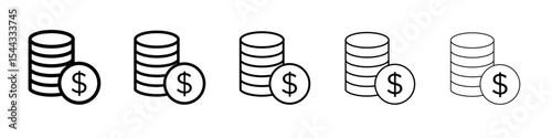 Money icon black and white vector sign