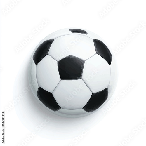 football ball isolated in White Background, football ball vector, Flat lay vector illustration