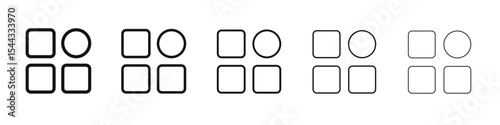 More icon black and white vector sign