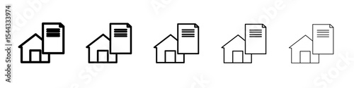 Mortgage loan icon black and white vector sign