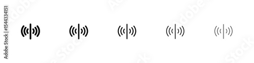 motion sensor icon black and white vector sign