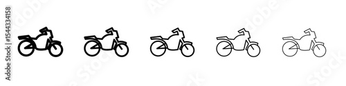 motorcycle icon black and white vector sign