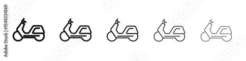 motorcycle icon black and white vector sign