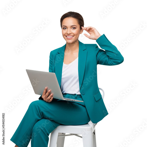 young businesswoman with laptop