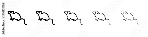 Mouse animal icon black and white vector sign