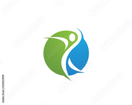 Human character logo sign