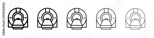 MRI icon black and white vector sign