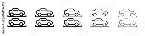 Multi Storey Parking icon black and white vector sign
