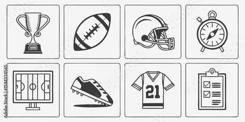 A collection of vector icons for web, travel, food, and business illustrations