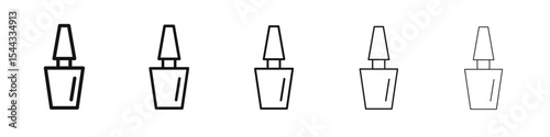 Nail polish icon black and white vector sign