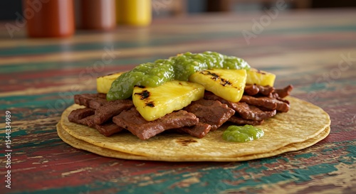 Carne asada taco on street stall